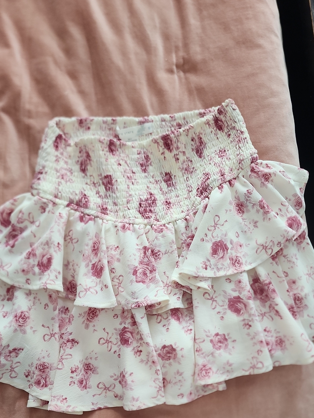 Altar'd State Women's Tiered Floral Skirt